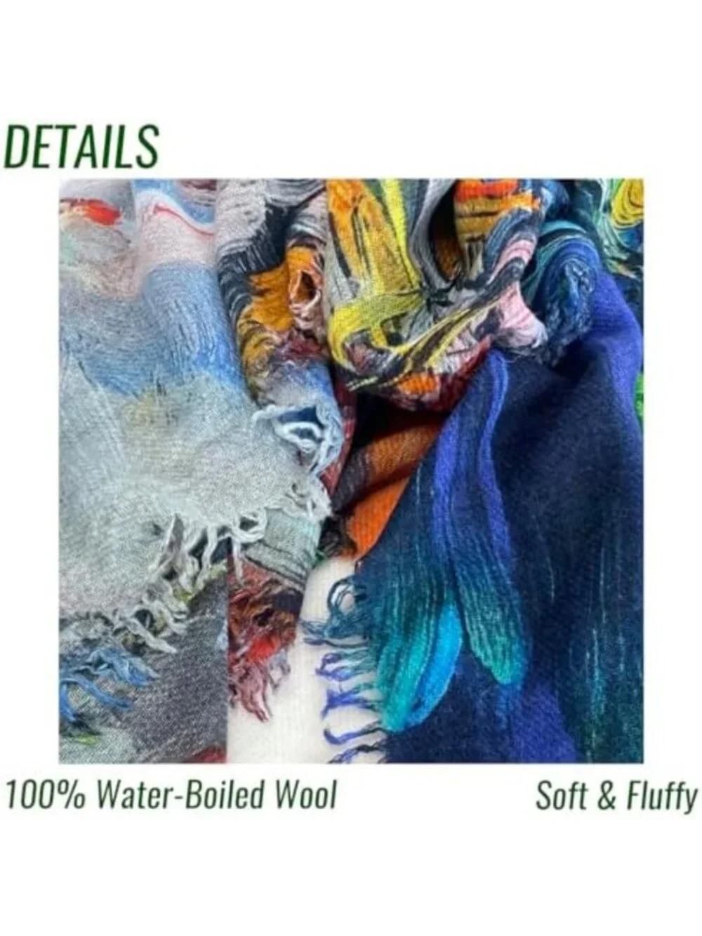 Soft Lightweight 100% Wool Scarf for Women | Cozy 39